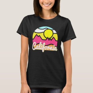 Kalifornien Retro Mountain Sunset Outdoor Vanlife T Shirt