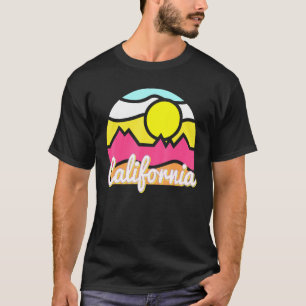 Kalifornien Retro Mountain Sunset Outdoor Vanlife  T Shirt