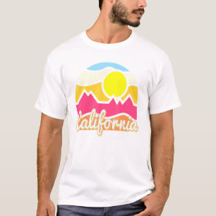 Kalifornien Retro Mountain Sunset Outdoor Vanlife  T Shirt