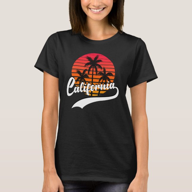 Kalifornien Retro Sunset Women's T-Shirt (Framsida)