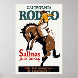 Kalifornien Rodeo Salinas USA Vintage affisch 1930