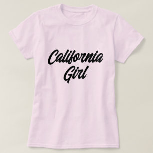 Kalifornien-rosa-typografi för kvinnor t shirt