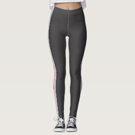 Kalifornien rosor och grå färg leggings