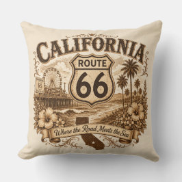 Kalifornien Route 66 Santa Monica Dekor Stil Kudde