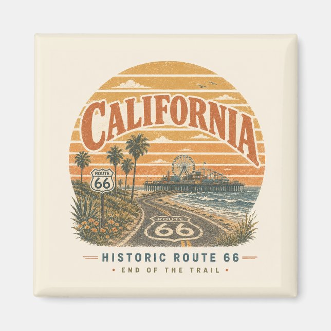 Kalifornien Route 66 Santa Monica Magnet (Framsidan)