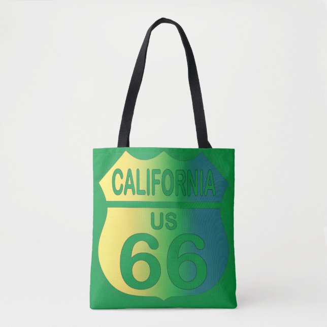 Kalifornien Route 66 shopping bag. Matkasse Tygkasse (Framsida)