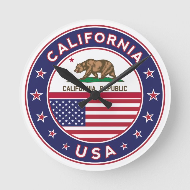 Kalifornien Rund Klocka (Framsida)