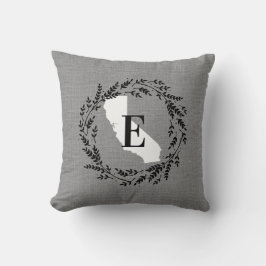 Kalifornien Rustic WAN Monogram Dekorativ kudde