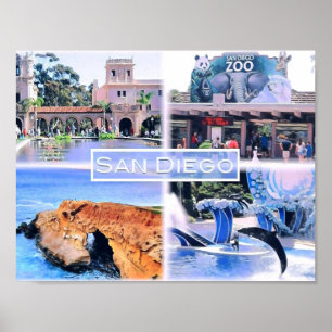 Kalifornien - San Diego - Mosaic - USA - Poster