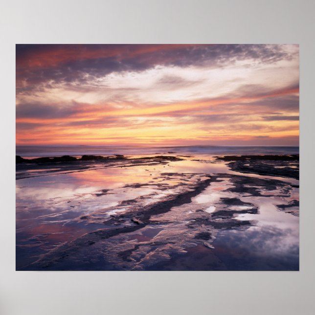 Kalifornien, San Diego, Sunset Cliffs, Sunset 1 Poster (Framsidan)