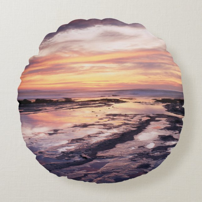 Kalifornien, San Diego, Sunset Cliffs, Sunset 1 Rund Kudde (Framsidan)