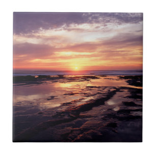 Kalifornien, San Diego, Sunset Cliffs, Sunset 3 Kakelplatta