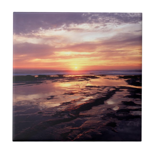 Kalifornien, San Diego, Sunset Cliffs, Sunset 3 Kakelplatta (Framsidan)