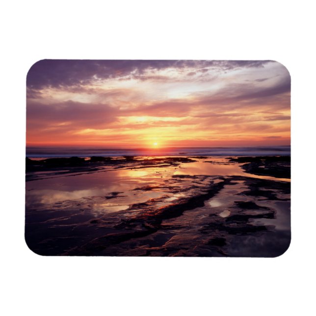 Kalifornien, San Diego, Sunset Cliffs, Sunset 3 Magnet (Horisontell)