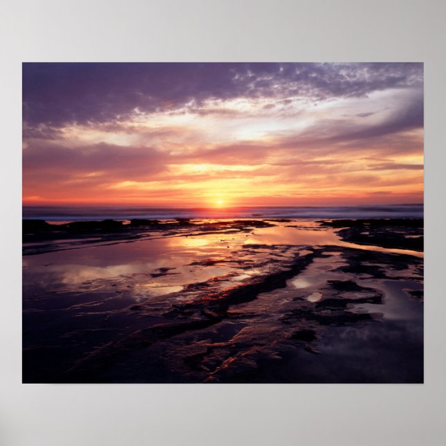 Kalifornien, San Diego, Sunset Cliffs, Sunset 3 Poster (Framsidan)