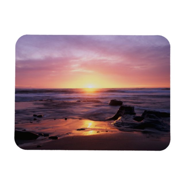 Kalifornien, San Diego, Sunset Cliffs, Sunset 4 Magnet (Horisontell)