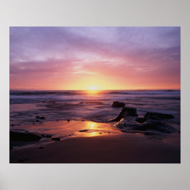 Kalifornien, San Diego, Sunset Cliffs, Sunset 4 Poster (Framsidan)