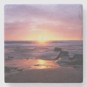 Kalifornien, San Diego, Sunset Cliffs, Sunset 4 Underlägg Sten