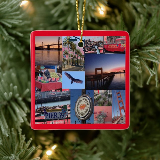 Kalifornien - San Francisco Julgransprydnad Keramik (Träd)