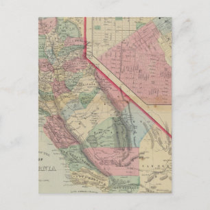 Kalifornien, San Francisco Karta av Mitchell Vykort