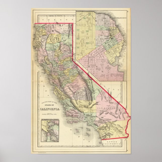 Kalifornien, San Francisco Poster (Framsidan)