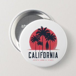 Kalifornien Santa Monica Beach Retro Palmträd Knapp