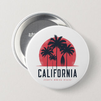 Kalifornien Santa Monica Beach Retro Palmträd Knapp