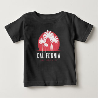 Kalifornien Santa Monica Beach Retro Palmträd T Shirt