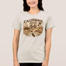 Kalifornien Santa Monica Pier Route 66 Retro Sepia T Shirt