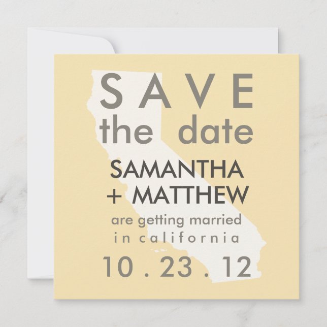 Kalifornien Save the Date-kort Spara Datumet (Framsida)