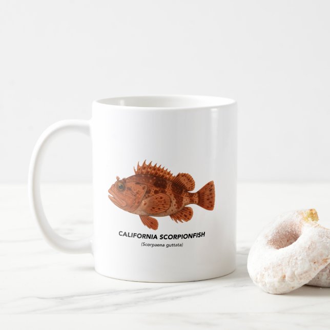 Kalifornien Scorpionfish - Marine Animals of Calif Kaffemugg (Med munk)