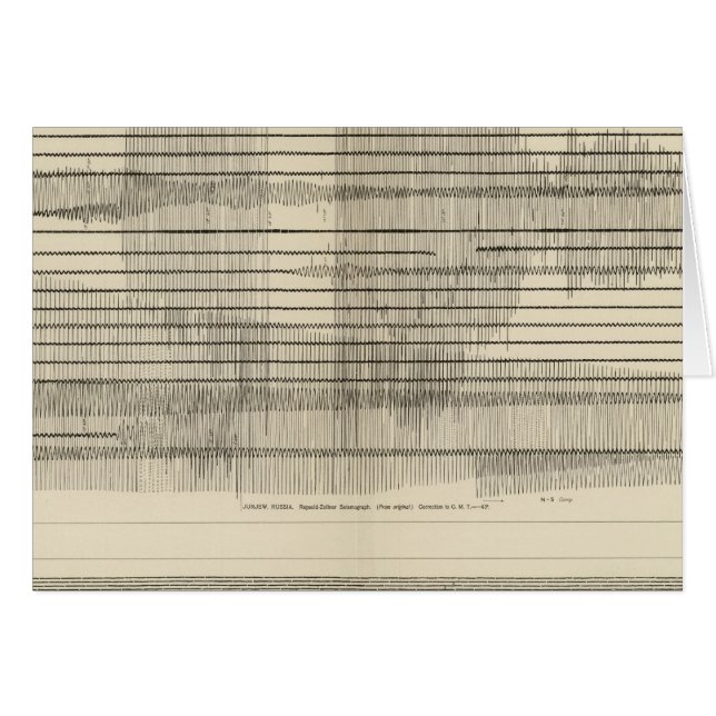 Kalifornien Seismogram 10 Hälsningskort (Framsidan Horizontal)