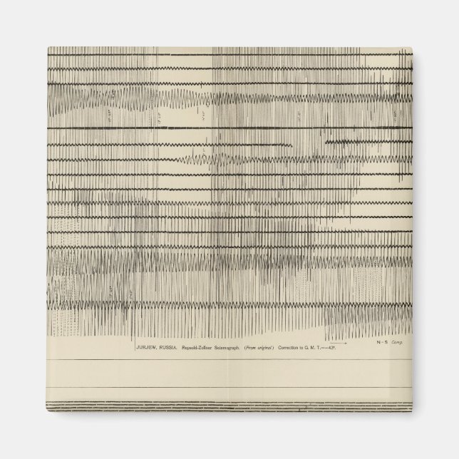 Kalifornien Seismogram 10 Magnet (Framsidan)