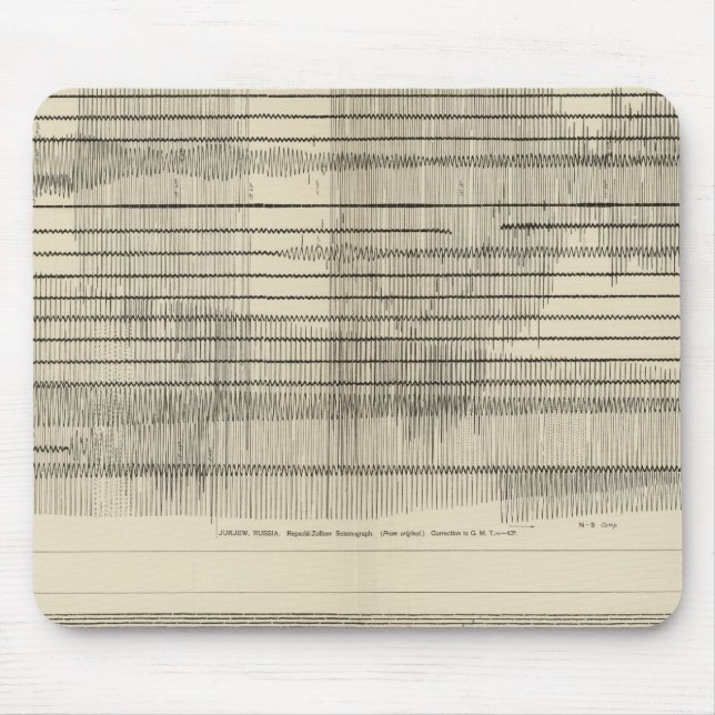 Kalifornien Seismogram 10 Musmatta (Framsidan)