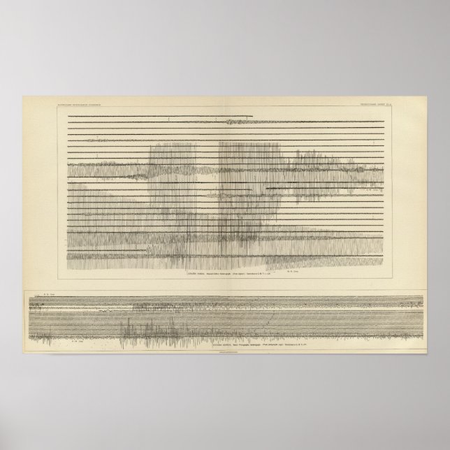 Kalifornien Seismogram 10 Poster (Framsidan)