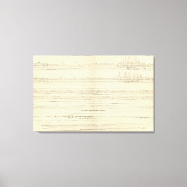 Kalifornien Seismogram 12 Canvastryck (Framsida)