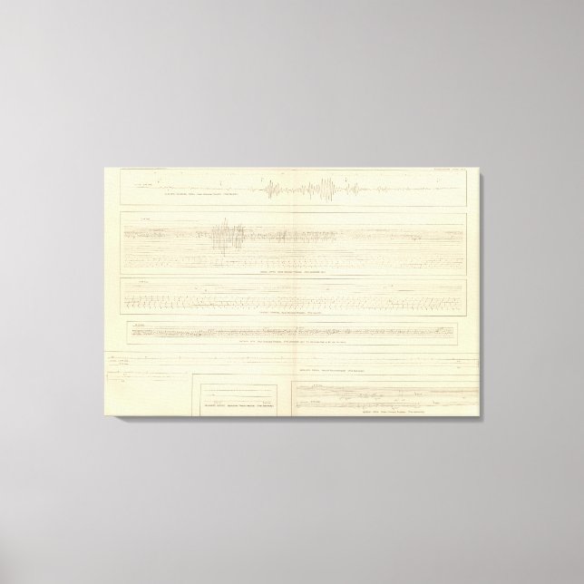 Kalifornien Seismogram 15 Canvastryck (Framsida)