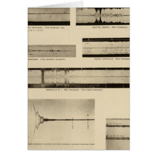 Kalifornien Seismogram 2 Hälsningskort