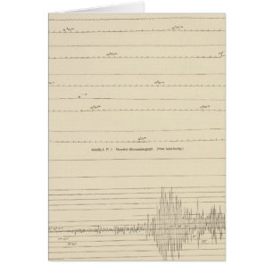Kalifornien Seismogram 4 Hälsningskort