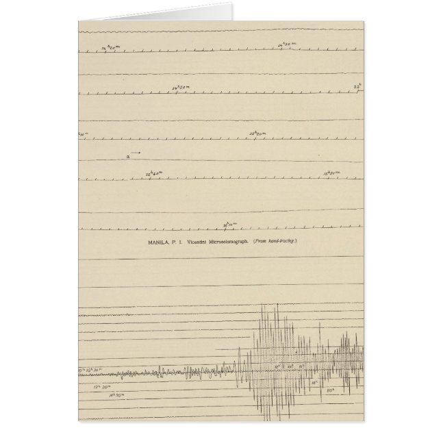 Kalifornien Seismogram 4 Hälsningskort (Framsidan)