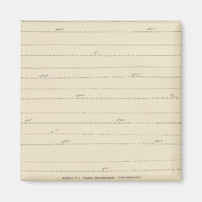 Kalifornien Seismogram 4 Magnet (Framsidan)