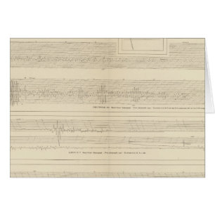 Kalifornien Seismogram 8 Hälsningskort