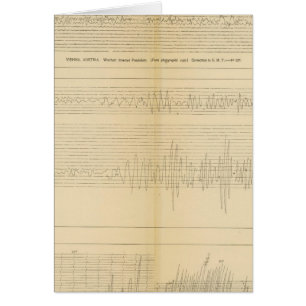 Kalifornien Seismogram 9 Hälsningskort