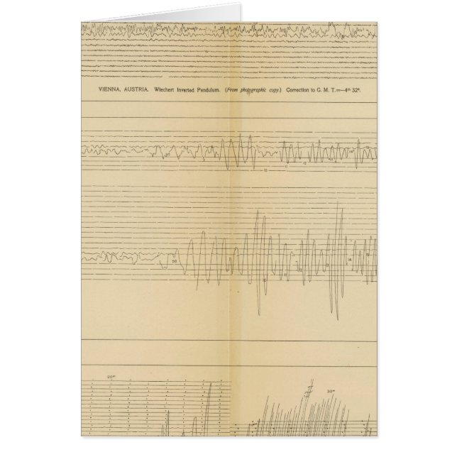 Kalifornien Seismogram 9 Hälsningskort (Framsidan)