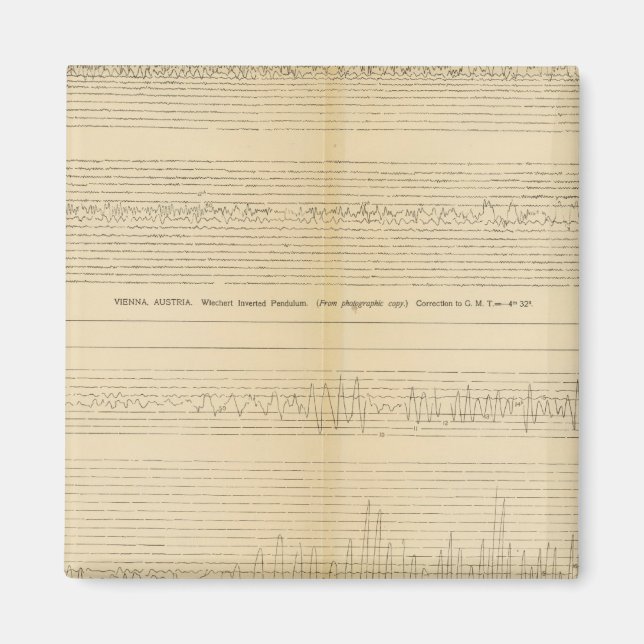 Kalifornien Seismogram 9 Magnet (Framsidan)