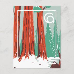 Kalifornien Sequoia National Park Winter Vykort