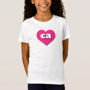Kalifornien shock rosa Hjärtat - I kärlek ca T Shirt