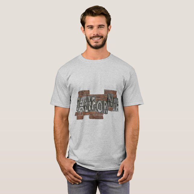 KALIFORNIEN SKALVTSHIRT T SHIRT (Hel framsida)