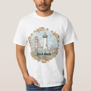 Kalifornien Snäckor fyr t-shirt