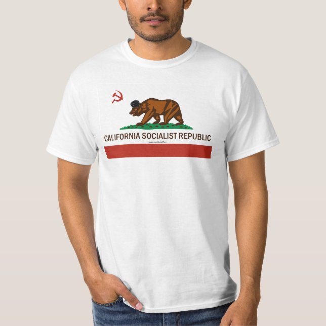 Kalifornien socialistisk republikT-tröja T Shirt (Framsida)